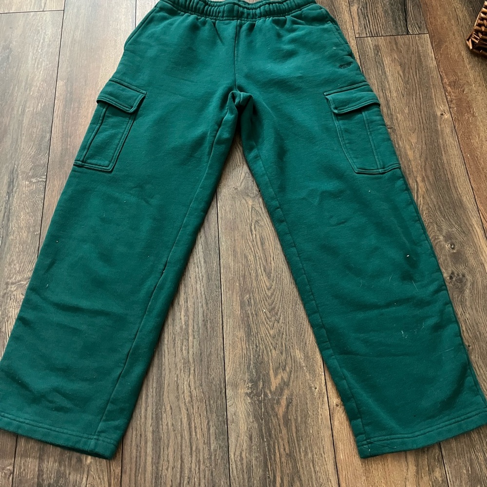 TNA Green Joggers Relaxed Fit Elastic Waist